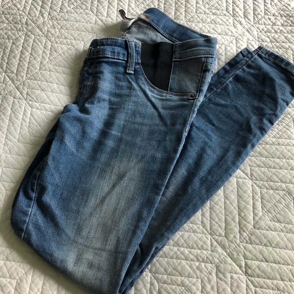 Side panel maternity skinny jeans